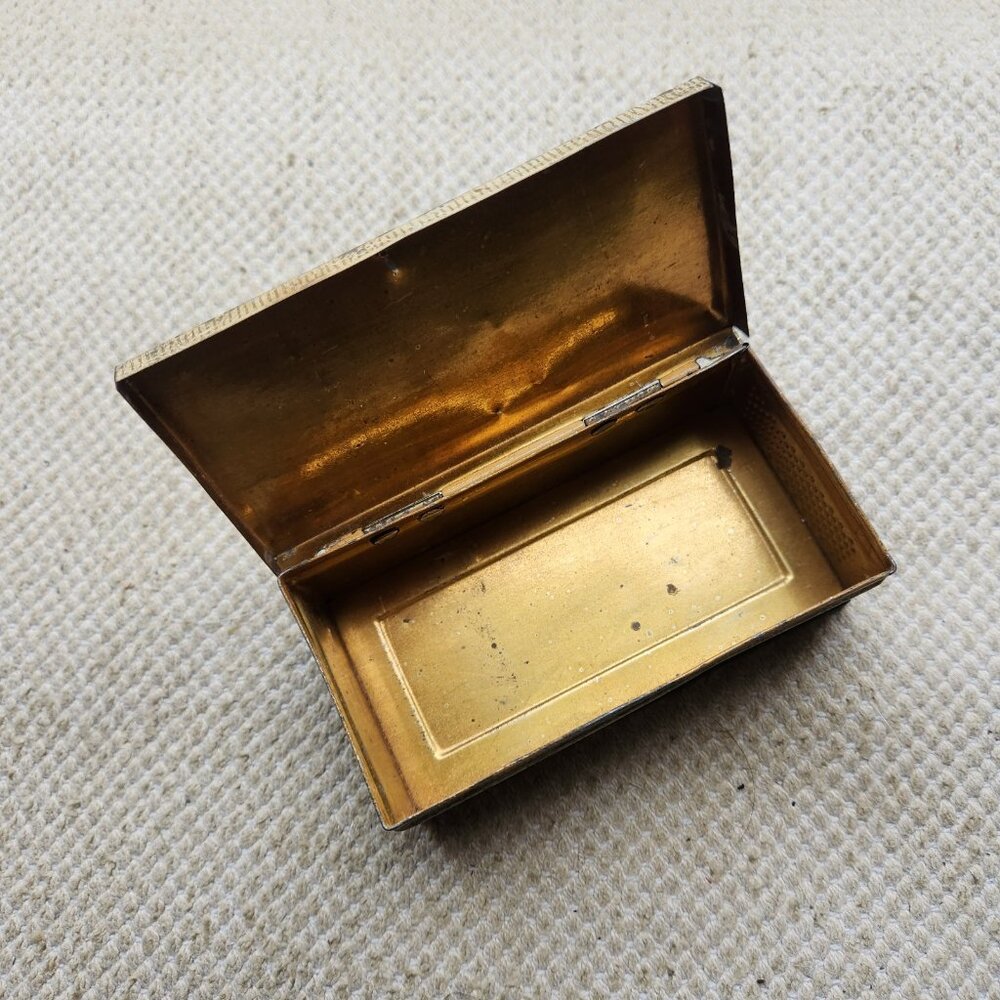 Antique Diamond Match Company Mayo Torch Great Graphics Vintage Tin Box 1900s - Picture 5 of 5